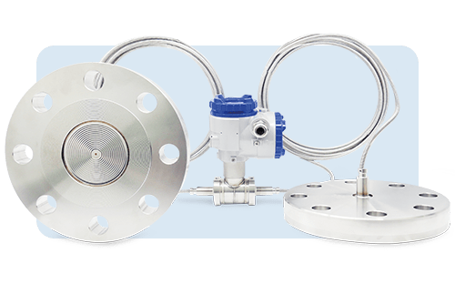 Differential pressure measurement with diaphragm seals