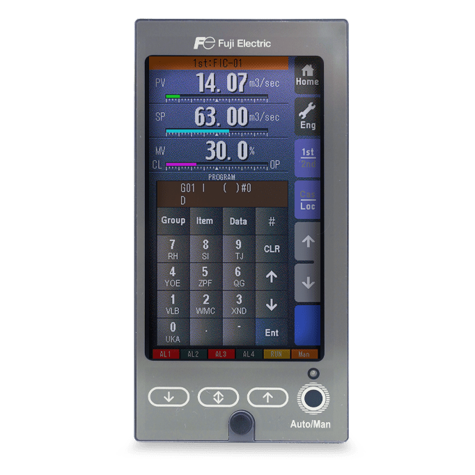 PSC 200 vue face generale ecran programmation header