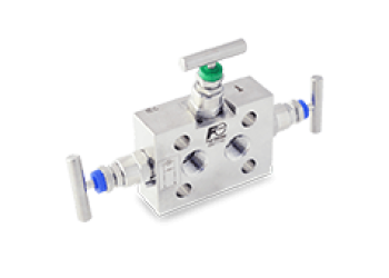 3-way manifold for pressure transmitter differential