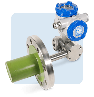 Industrial hydrostatic level sensor with mounting flange and electronic housing for fluid pressure measurement