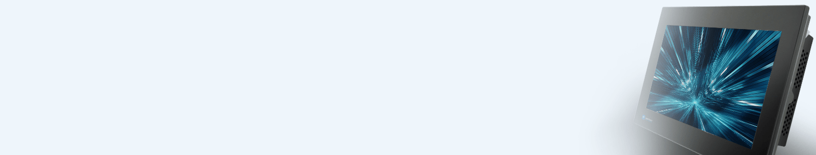 Ecrã IHM Monitouch X1 com interface gráfica de supervisão para automação e controlo de processos industriais