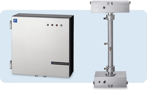 Analisador de gás a laser com armário de controlo e sonda vertical para depuradores marítimos