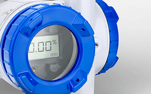 Absolutdruckmessumformer mit integriertem Digitaldisplay, das 0,00 % anzeigt