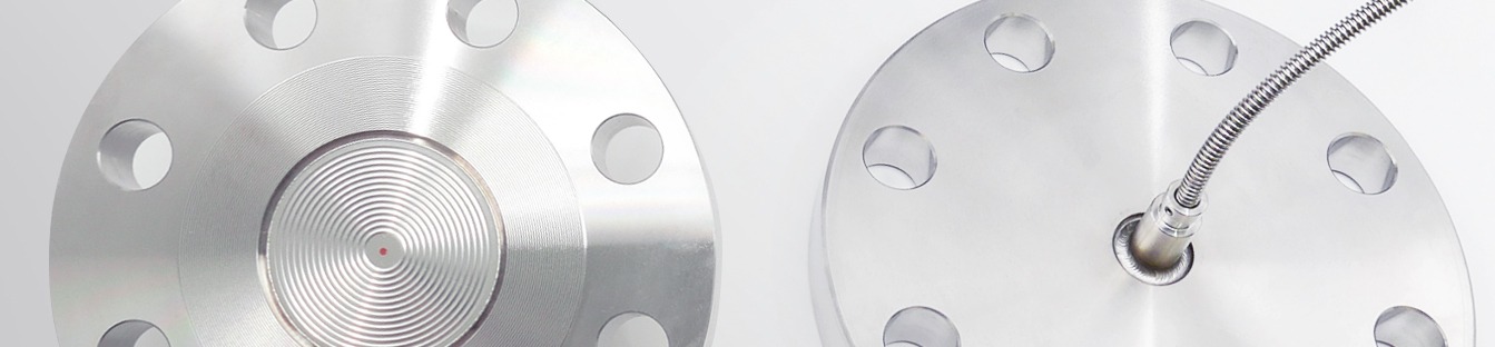 Detail of stainless steel diaphragm with corrugated membrane and capillary connection