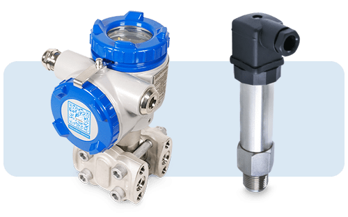 Diferansiyel basınç transmiteri ve yan yana endüstriyel analog basınç sensörü