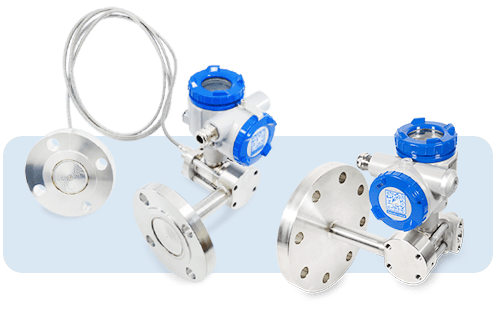 Configurations de capteurs de pression avec separateurs a membrane et brides inox