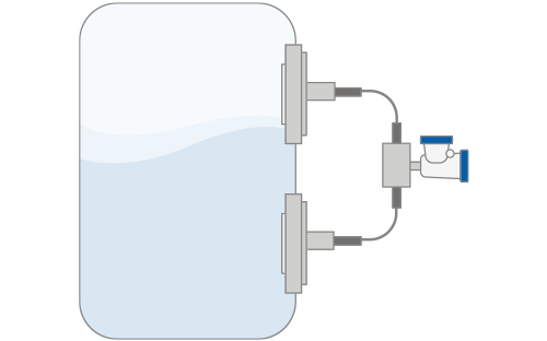 Schema de principe d un capteur de pression differentielle avec separateurs a membrane