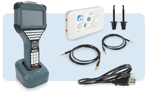 Portable digital communication terminal with cables and interfaces for pressure transmitter