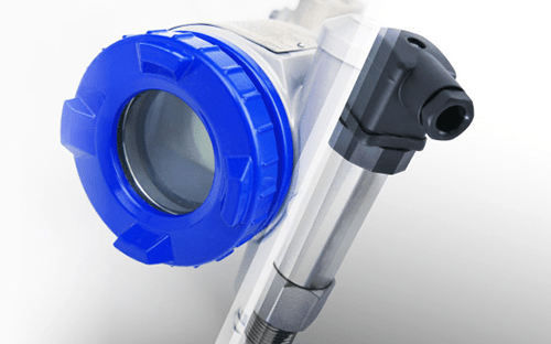 Alüminyum gövdeli ve mavi dairesel ekranlı endüstriyel basınç transmiteri