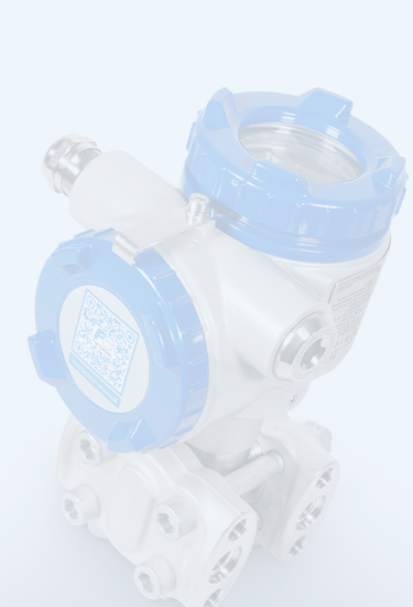 Sensor de pressão diferencial Fuji Electric com caixa metálica e tampas azuis, utilizado para medição de pressão industrial