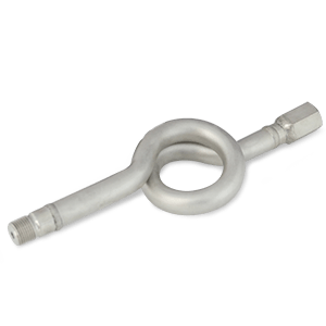 Edelstahl-Siphon, der zwischen Dampfleitung und Drucksensor zum Wärmeschutz eingesetzt wird