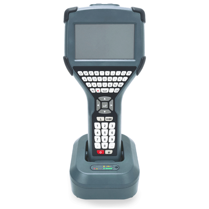 Terminal Pocket HART ATEX con pantalla y teclado integrados en una base de conexión para mantenimiento industrial