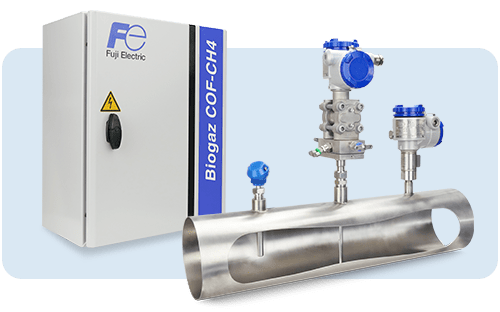 Solution de comptage transactionnel du biogaz avec coffret COF-CH4, débitmètre et capteurs industriels
