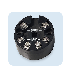 Convertidor de temperatura modelo 27U con bornero circular de tornillo para la conexión de sensores de temperatura