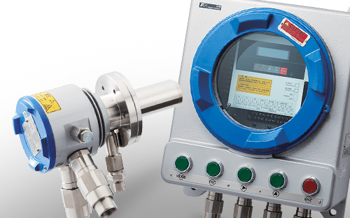 ATEX-konformer Sauerstoffanalysator aus Zirkonoxid mit Display und Messsonde mit Flansch für den industriellen Einsatz